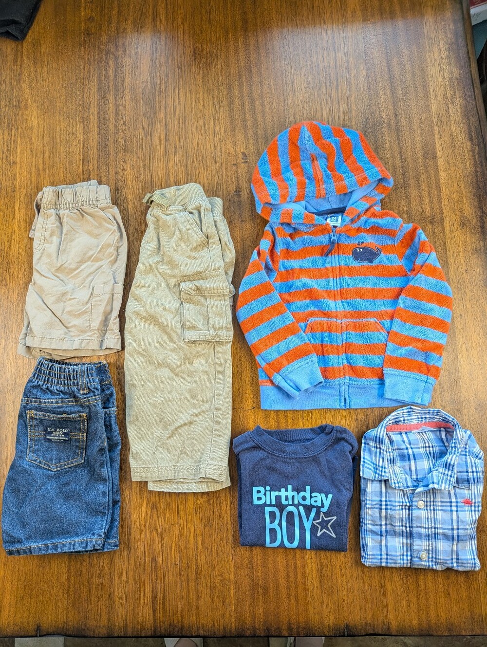 Bundle Of 6 Pcs Boys Clothing Size 24M Hoodie Polo See Description